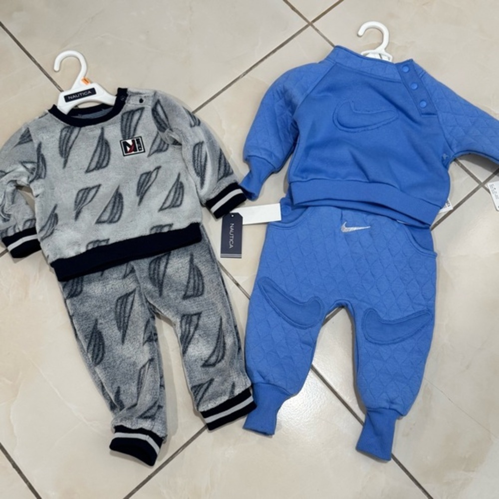 Nike Kids Matching Sets in Gray and Blue